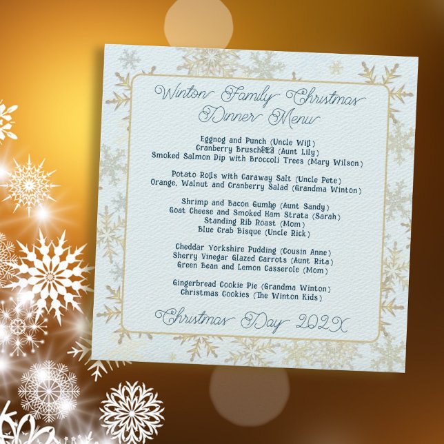 Big Family Christmas Dinner Menu Template (Creator Uploaded)