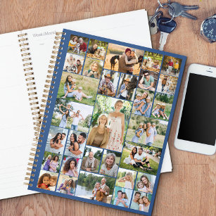 Big Family Photo Collage 31 Picture Blue Planner