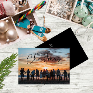 Big Family photo with greeting  Holiday Card