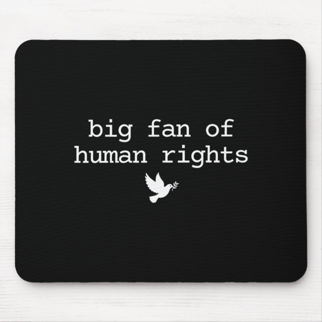 Big Fan Of Human Rights Protest Retro Feminist Wom Mouse Pad (Front)