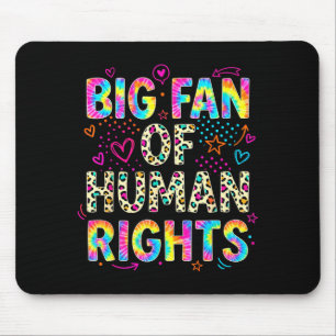 Big fan of human rights retro protest equality tie mouse pad