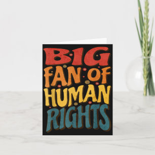 Big Fan Of Human Rights Retro Style For Womens  Card
