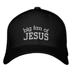 Big Fan of Jesus Text-Only - Editable Embroidered Hat