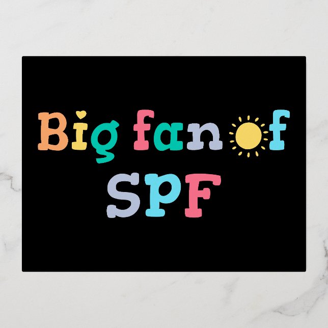 Big fan of SPF Foil Holiday Postcard (Front)