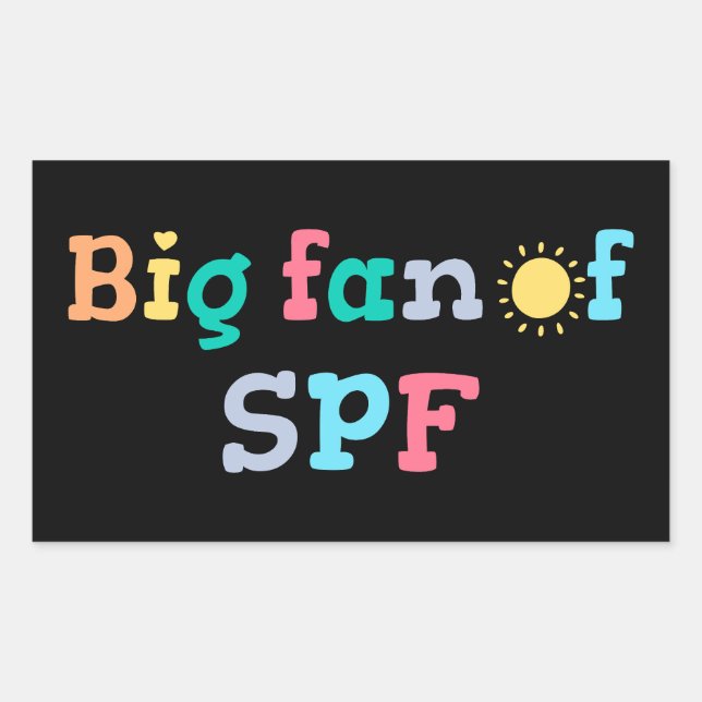 Big fan of SPF Rectangular Sticker (Front)
