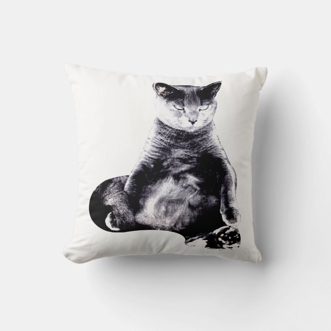 Big Fat Cat Throw Cushion (Front)