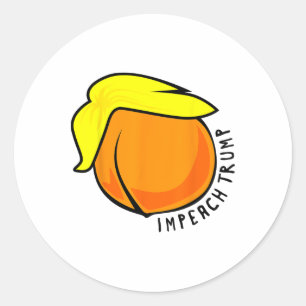 Big Fat Im-peach Design Impeach Donald Trump Classic Round Sticker
