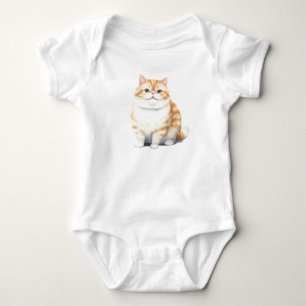 BIg Fat Orange Cat Baby Bodysuit