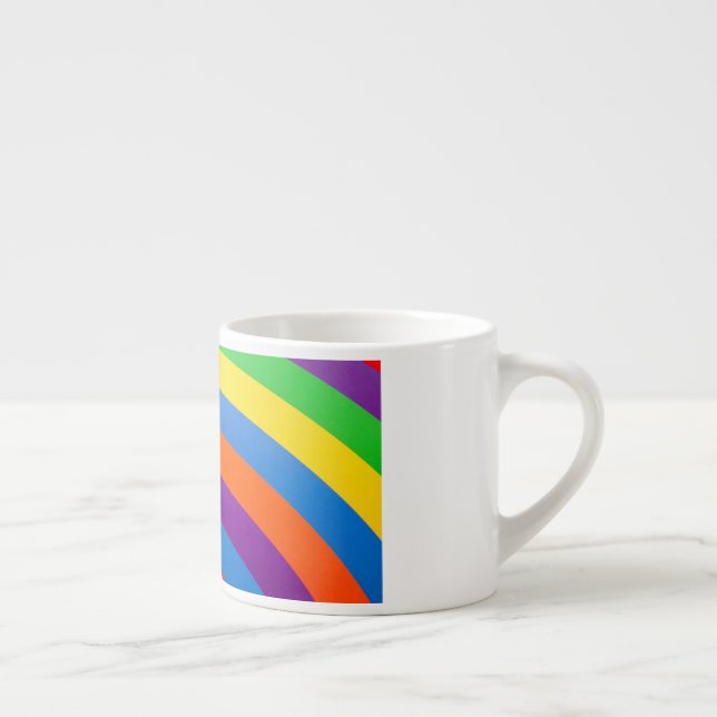 BIG FAT RAINBOW STRIPES CIRCLES       ESPRESSO CUP (Right)