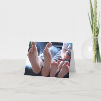 Big Feet, Little Feet - Blank Note Card