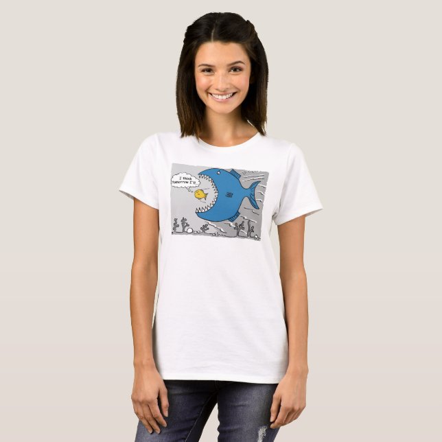 Big Fish About to Eat a Smaller Fish T-Shirt (Front Full)