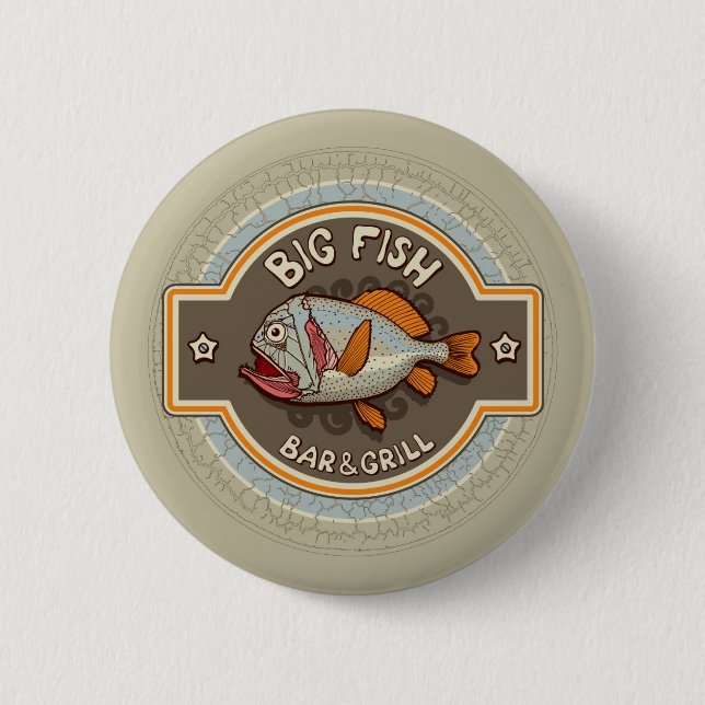 Big Fish Bar And Grill Poster 6 Cm Round Badge (Front)