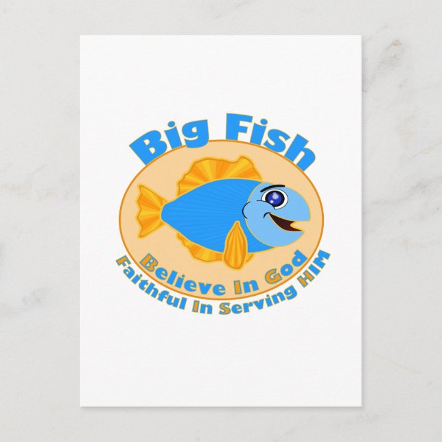 Big Fish Believe in God Postcard (Front)