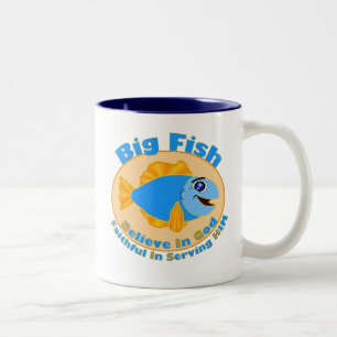Big Fish Believe in God Two-Tone Coffee Mug