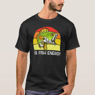 Big Fish Energy Vintage Big Bass Fishing For Men D T-Shirt