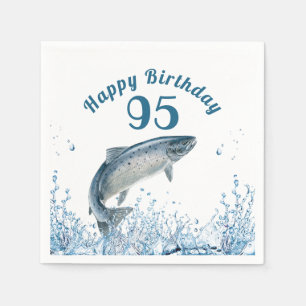 Big Fish In Water 95th Birthday Party Napkins