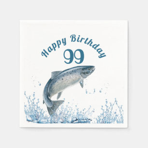 Big Fish In Water 99th Birthday Napkin