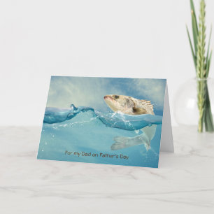 big fish in water for Father's Day Card