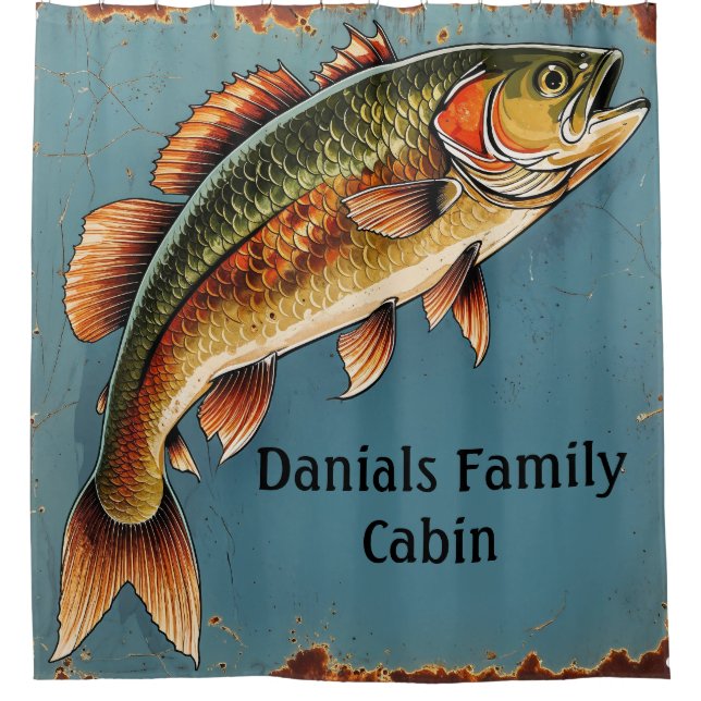 Big Fish Personalised Shower Curtain (Front)