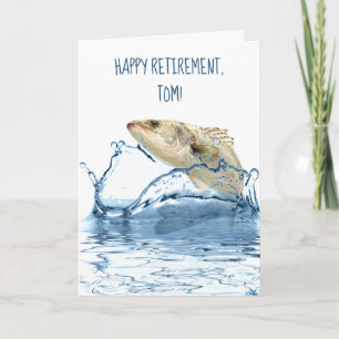 big fish retirement for fisherman card
