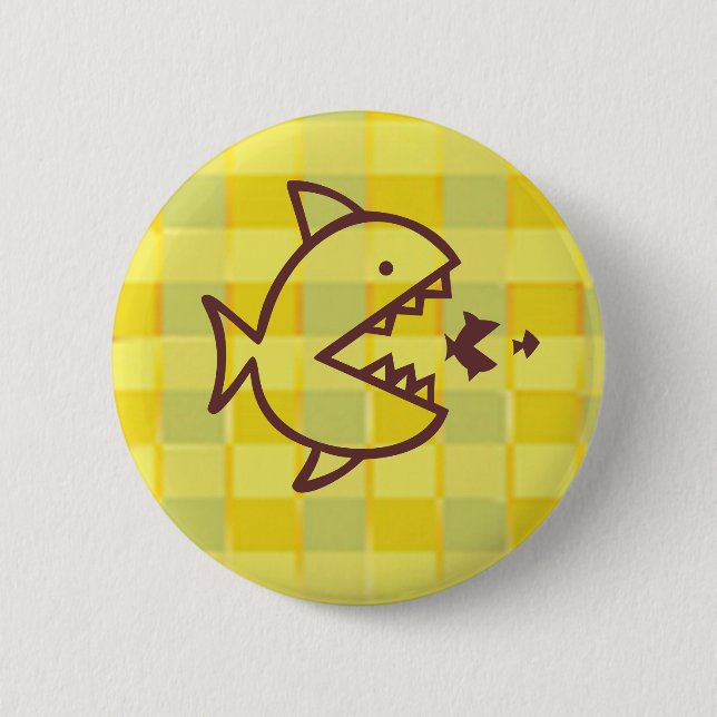 Big Fish Small Fish -  Cut Throat Competition 6 Cm Round Badge (Front)