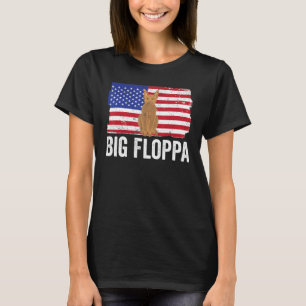Big Floppa Caracal Cat Meme USA Flag Patriotic_1 T-Shirt