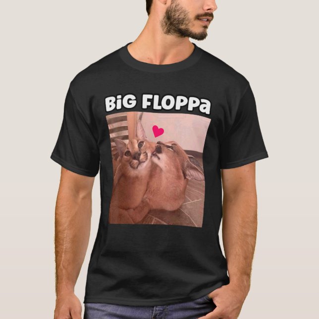 Big Floppa Cat T-Shirt (Front)