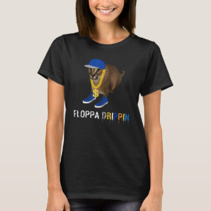 Big Floppa Drippin Caracal Big Cat Meme T-Shirt