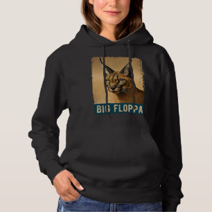 Big Floppa For Kids Meme Cute Caracal Cat Vintage Hoodie