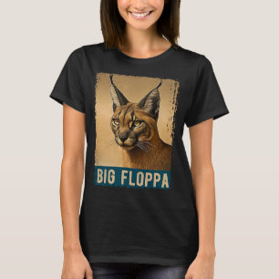 Big Floppa For Kids Meme Cute Caracal Cat Vintage T-Shirt