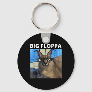 Big Floppa Meme Cat Key Ring