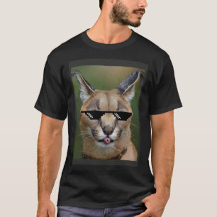 Big Floppa Meme Cute AKA Gregory ears T-Shirt