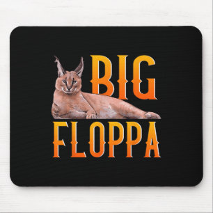 Big Floppa Meme Cute Caracal Cat Mouse Pad
