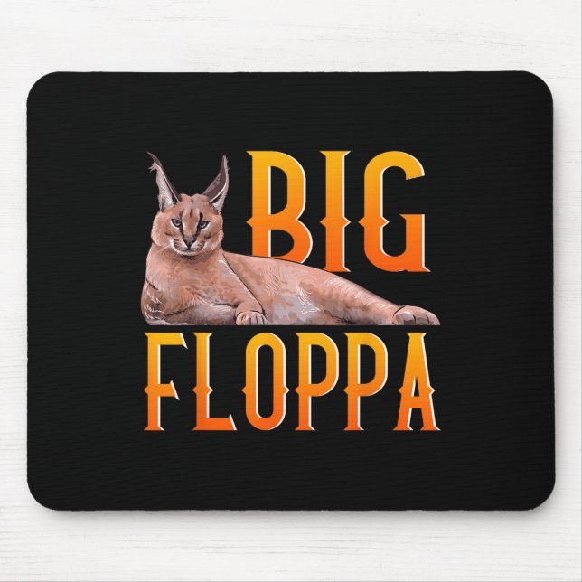 Big Floppa Meme Cute Caracal Cat  Mouse Pad (Front)