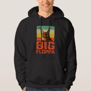 Big Floppa Meme Cute Caracal Cat retro vintage sun Hoodie
