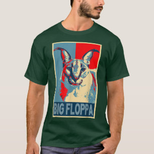 Big Floppa Meme Cute Caracal Cat retro vintage  T-Shirt