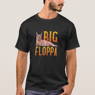 Big Floppa Meme Cute Caracal Cat Zip T-Shirt