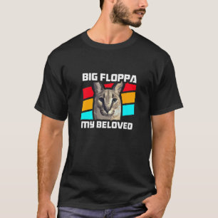 Big Floppa My Beloved Meme Cute Caracal Cat retro T-Shirt