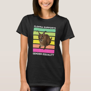 Big Floppa Supports Gender Equality Caracal Meme C T-Shirt