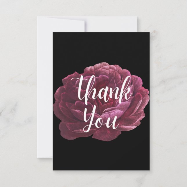 Big flower Thank you greeting card  (Front)