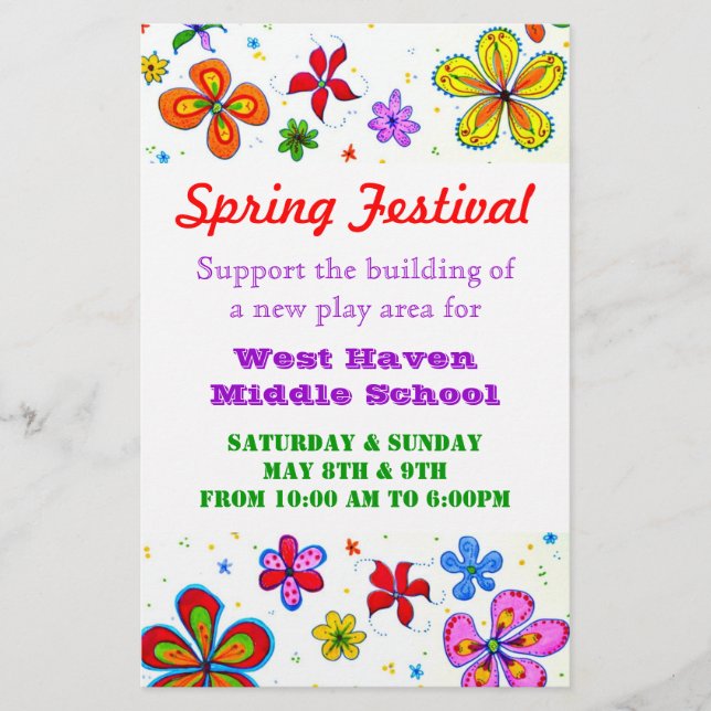 Big Flowers Custom Flyer (Front)