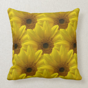 big flowers lots of large yellow daisies cushion