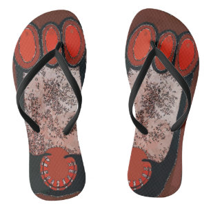 Big Foot Abstract Thongs