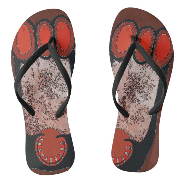 Big Foot  Abstract Thongs (Footbed)
