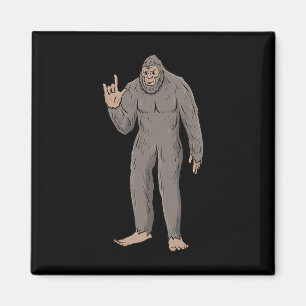 Big Foot Asl Hand Gesture Deaf Hearing Loss Awaren Magnet