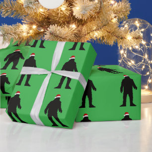 BIG FOOT CHRISTMAS FUNNY WRAPPING PAPER