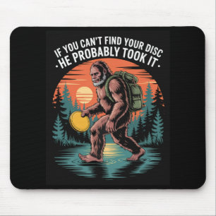 Big Foot Disc Golf Sasquatch Men Women Kids  Mouse Pad
