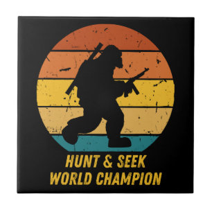 Big Foot Don't Want To Hide And Seek Anymore Now H Ceramic Tile