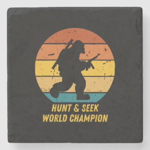 Big Foot Don't Want To Hide And Seek Anymore Now H Stone Coaster