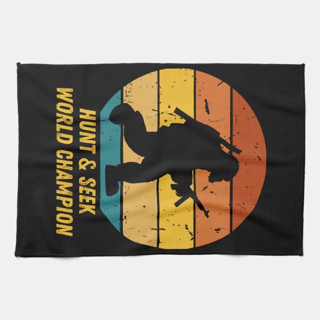 Big Foot Don't Want To Hide And Seek Anymore Now H Tea Towel (Horizontal)